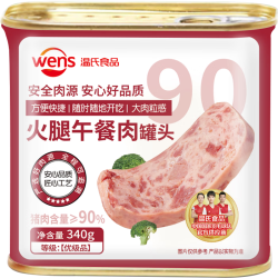 温氏 火腿午餐肉罐头340g*3罐  方便面伴侣 火锅 教师节礼物