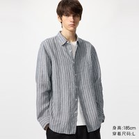 优衣库 法国麻条纹衬衫482432 482438