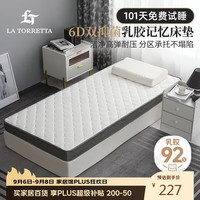 LA TORRETTA 学生床垫宿舍 乳胶单人抗菌寝室软垫褥子 维罗纳白90*200cm