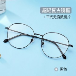 舒丽视 超轻近视眼镜框 黑色 1.74折射率 圆框