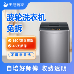 天鹅到家 家电清洗上门服务140°C拆洗高温蒸洗杀菌消毒 波轮洗衣机免拆洗