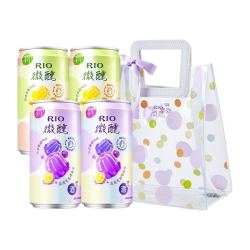 锐澳 微醺限定礼袋装RIO锐澳果冻酒预调鸡尾酒 250ml*4罐