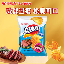 好丽友 好有趣 切片型马铃薯片 多汁牛排味 125g