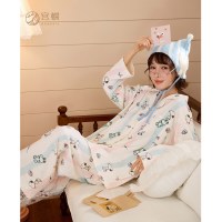 宫蝶 【史努比联名】宫蝶云朵棉长袖睡衣套装女