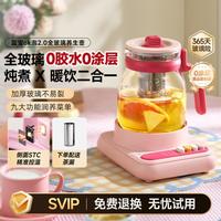 BLAUPUNKT 全玻璃养生壶0胶水小型纯玻璃花茶壶家用多功能恒温水壶花茶壶