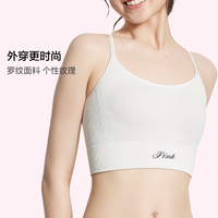 维密 直降158|维密PINK元气活力美背内衣可外穿一体背心式文胸女夏薄款