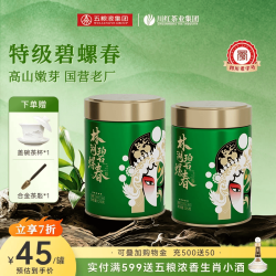 川红 绿茶碧螺春特级茶叶新茶 四川特产高山云雾春茶自己喝 特级碧螺春 150g*2罐