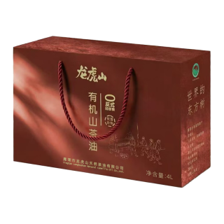 龍虎山 有机山茶油 0反式脂肪酸 1L*4瓶 礼盒装