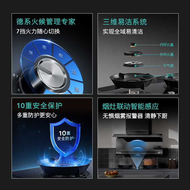 西门子 JZT-ER55N5MBMP 5.2kW大火力 嵌入式燃气灶