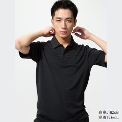 优衣库 DRY-EX速干POLO衫/短袖印花优衣库男装女装T恤运动透气483972