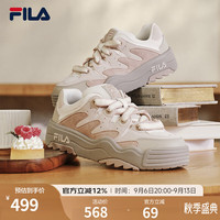 FILA 斑斓鞋 透气厚底增高 奶白/浅粉-GP 38 女休闲鞋