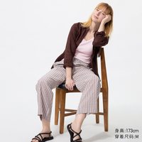 优衣库 舒适长裤优衣库女装/泡泡纱休闲裤26春夏新款484605