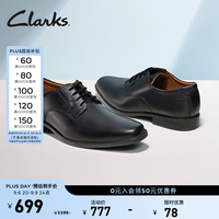 Clarks Tilden Plain系列 男士德比鞋 黑色 40