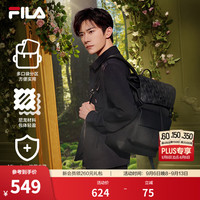 FILA 黑武士老花满印双肩包 防泼水 XS