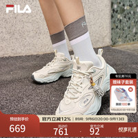 FILA 松塔鞋 凉感透气 奶白/合金浅灰 38.5 女鞋