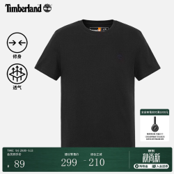 Timberland A2EKJ001 棉质透气 黑色 M 户外T恤