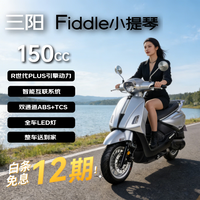 SYM Fiddle 燃油踏板摩托车 银色 2026款