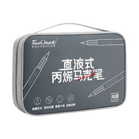 Touch mark 泰驰直液式软头丙烯马克笔 48色 布袋款