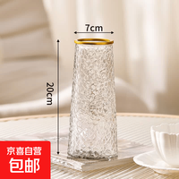 ins风北欧玻璃花瓶 20CM高灵蛇鳞纹