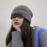 AYLA&爆款毛线帽子女秋冬新款时尚保暖针织帽冷帽显脸小包头帽潮