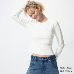 圆领短T恤/长袖优衣库女装487579