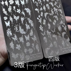 VF 猪猪原创独家超精致全手绘印花板钢板竹子玫瑰蝴蝶