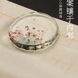 水晶镇纸透明镇尺压纸压书专用书法国画用文房用品摆件