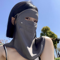 防晒面罩女户外开车防紫外线护颈护额全脸遮阳口罩冰丝脸罩脸基尼