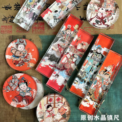 高清复刻 水晶玻璃镇尺文创摆件 多种款式