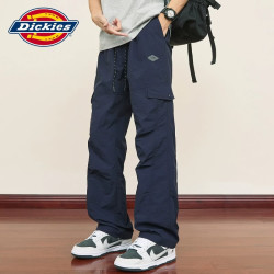 Dickies 美式工装风休闲裤男士2026春夏季高端户外运动百搭直筒长裤子潮 藏蓝色