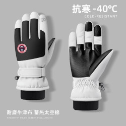 滑雪手套女冬季加绒加厚保暖男士骑行电动车防风防寒可触屏棉手套