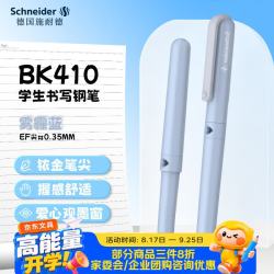 施耐德 钢笔学生成人练字笔男女三四年级签字墨水笔礼物EF尖-410雾霾