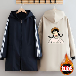 宣怡 成人防水加绒女工作服男家用厨房防油围裙长袖外穿可定制时尚罩衣