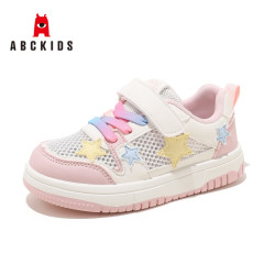 ABCKIDS 女童旋钮扣网布板鞋 白粉（旋钮扣）（尺码任选）