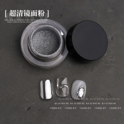 卡西微蜜美甲超清镜面粉网红新款显白银镜面粉细腻透亮美甲店专用