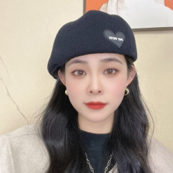 贝雷帽女春夏薄款日系甜美显脸小百搭画家帽爱心休闲反戴前进帽潮