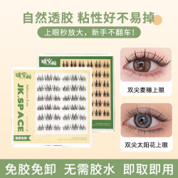 新手专用懒人双尖太阳花麦穗防水防汗分段式假睫毛A2