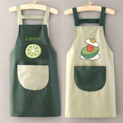 家务做饭餐饮专用围裙网红洋气家用厨房无袖防油工作服印字女薄款