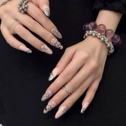 ERINNAIL长款美甲新款手工甲片穿戴甲高级高级感纯手工