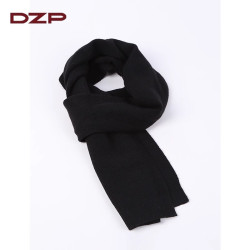 DZP 亲肤小围巾冬季商务黑色围巾男女日系韩版学生保暖围脖短款
