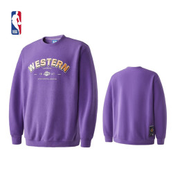 NBA 官方情侣潮流休闲长袖圆领运动卫衣 洛杉矶湖人/紫色 XL