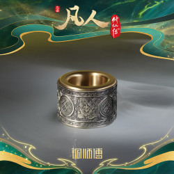 铜师傅 正版授权《凡人动画之阴阳两仪环》可转动解压凡人修仙传摆件 单只