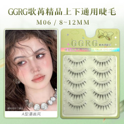 GGRGM06上睫毛 GGRG假睫毛漫画A型上睫毛整条透明梗仙子自然仿真