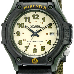 CASIO 卡西欧 FT500WC-3BVCF Forester 男士运动手表，带尼龙表带，绿色，均码