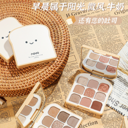 novo 九色眼影盘眼影盘哑光彩妆紫色盘化妆盘大地色粉色爆款新款