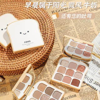 novo 九色眼影盘眼影盘哑光彩妆紫色盘化妆盘大地色粉色爆款新款