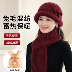 秋冬天高档加绒加厚中老年人帽子女妈妈盆帽针织毛线帽老太太帽子