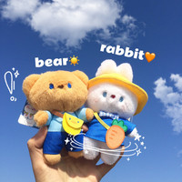 ins上学兔熊挂件潮酷萌可爱创意公仔学生情侣书包包闺蜜挂件挂饰
