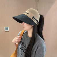 帽子女款鸭舌帽空顶帽大头围显脸小防晒遮阳帽高级高颜值女士户外