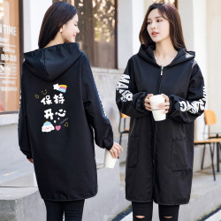 曼达萌 加绒加厚罩衣女新款大人长袖围裙家用厨房防水外套工作服洋气围腰
